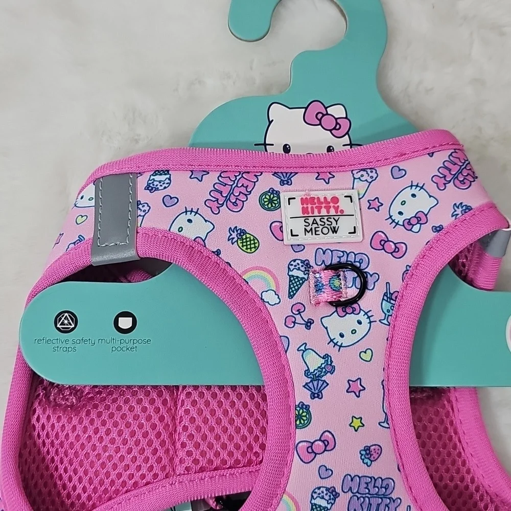 Sanrio Sassy Meow Hello Kitty Adjustable Cat Step-in Harness